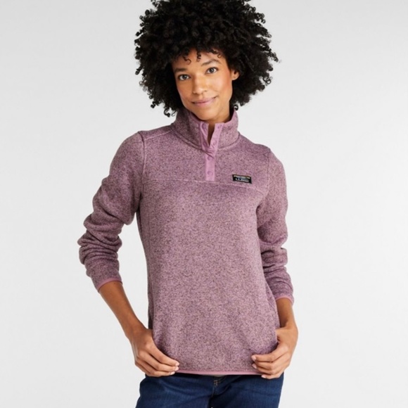 L.L. Bean Sweater Fleece Pullover Olive Green Turtleneck - Picture 6 of 6